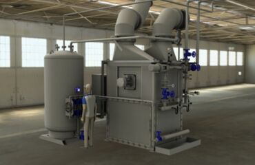 Ready-to-operate waste heat recovery plant / heat recovery plant for thermal oil production