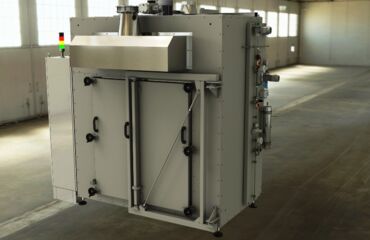 Industrial dryer as annealing furnace for the thermal treatment of ceramic foils
