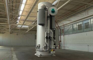 Thermal afterburning plant for 50kg-h