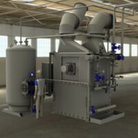 Ready-to-operate waste heat recovery plant / heat recovery plant for thermal oil production